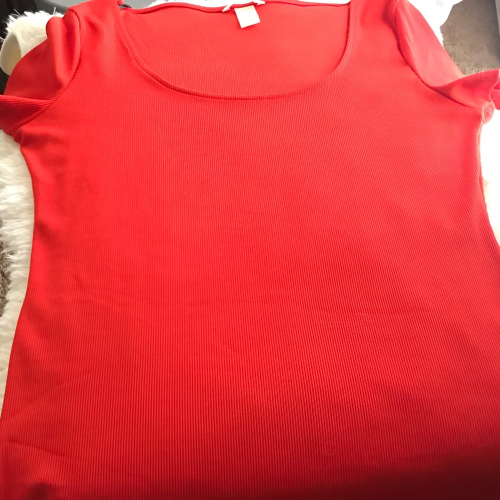 H &M knee length reddish/orange dress L